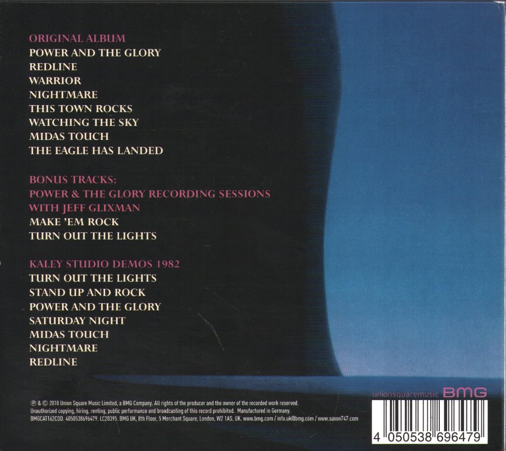 Saxon - Power & The Glory - Cd