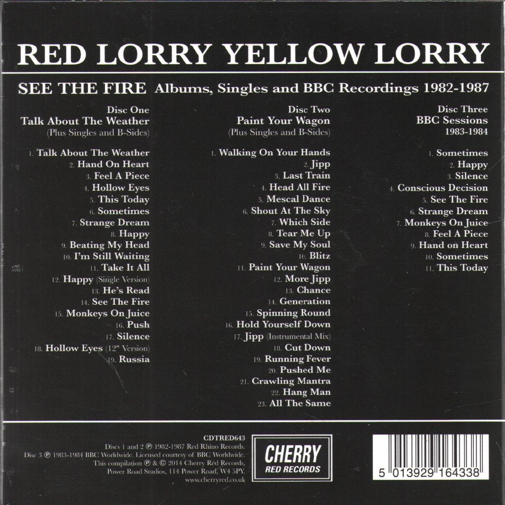 Red Lorry Yellow Lorry - See The Fire (Albums, Singles And BBC Recordings 1982-1987) - Cd Set