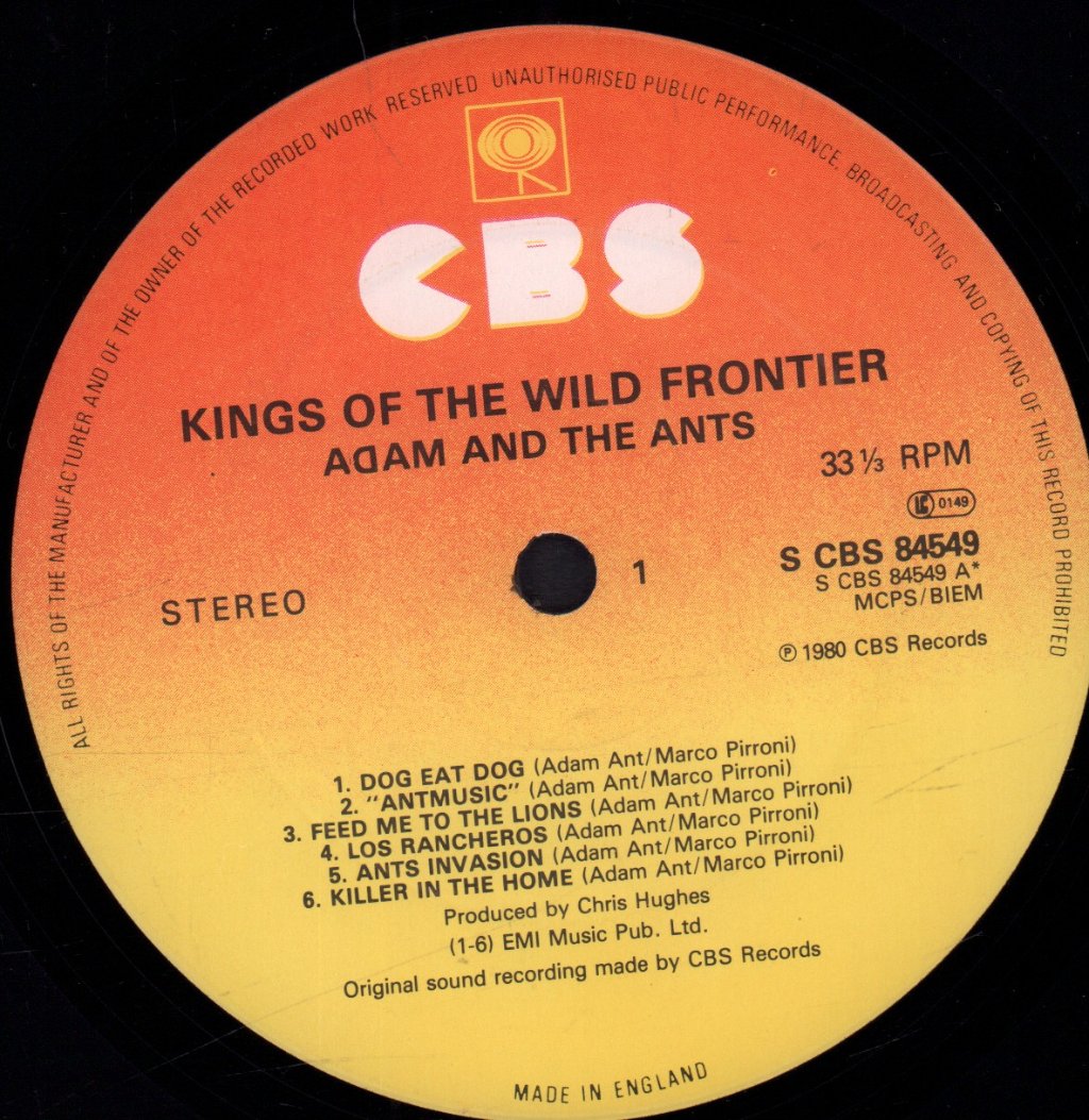 Adam And The Ants - Kings Of The Wild Frontier - Lp