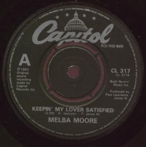 Melba Moore - Keepin' My Lover Satisfied - 7 Inch