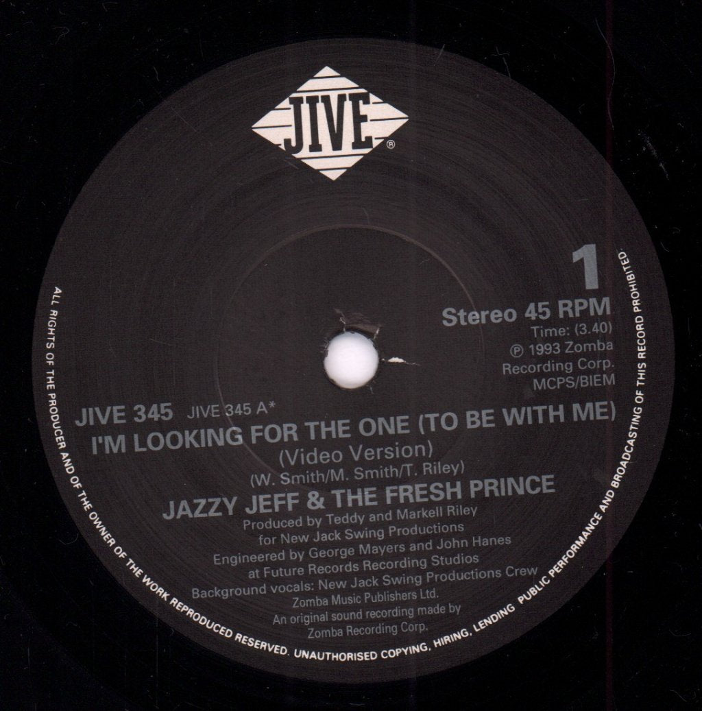 Jazzy Jeff And The Fresh Prince - I'm Looking For The One - 7 Inch