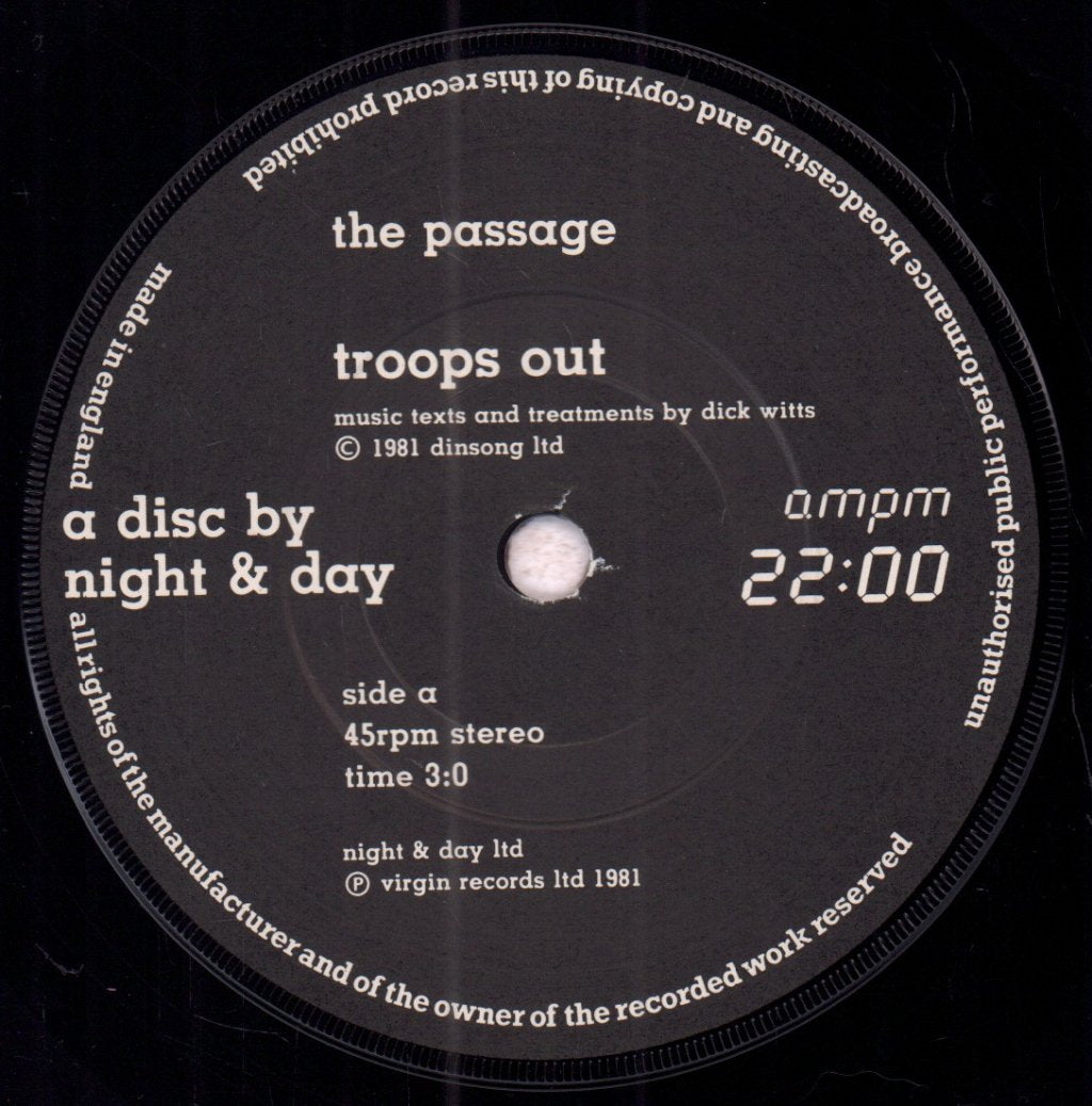 Passage (80'S Group) - Troops Out - 7 Inch