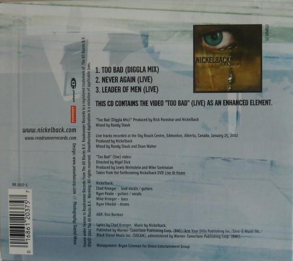 Nickelback - Too Bad - Cd