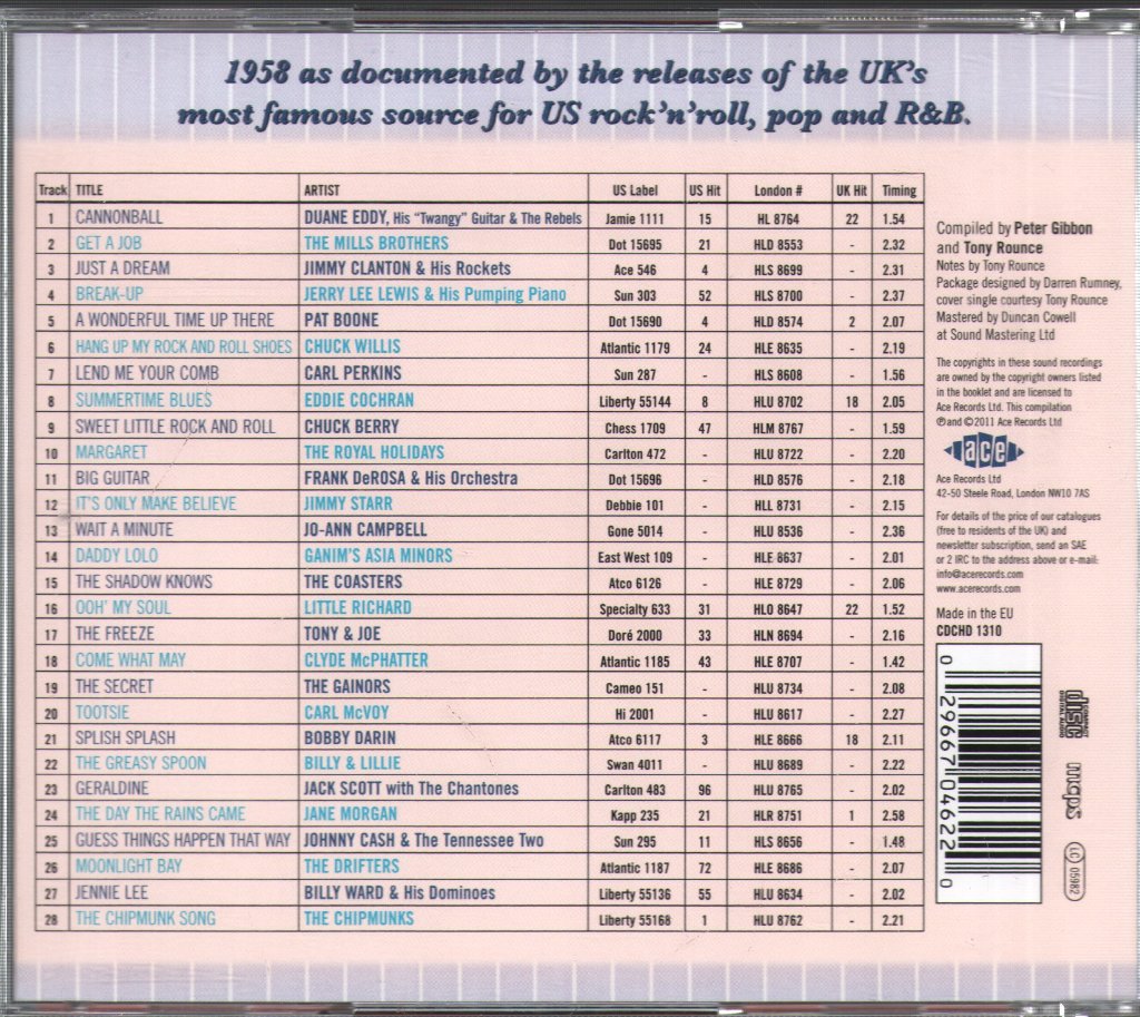 Various Artists - London American Label Year By Year: 1958 - Cd