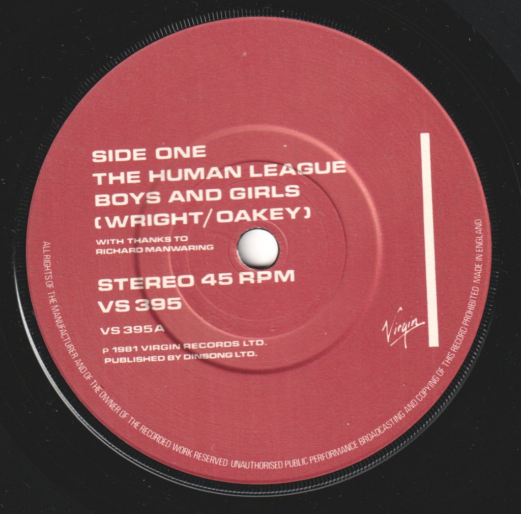 Human League - Boys And Girls - 7 Inch