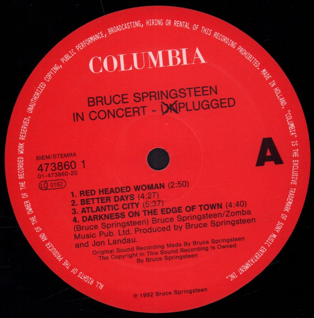 Bruce Springsteen - In Concert Mtv Unplugged - Double Lp