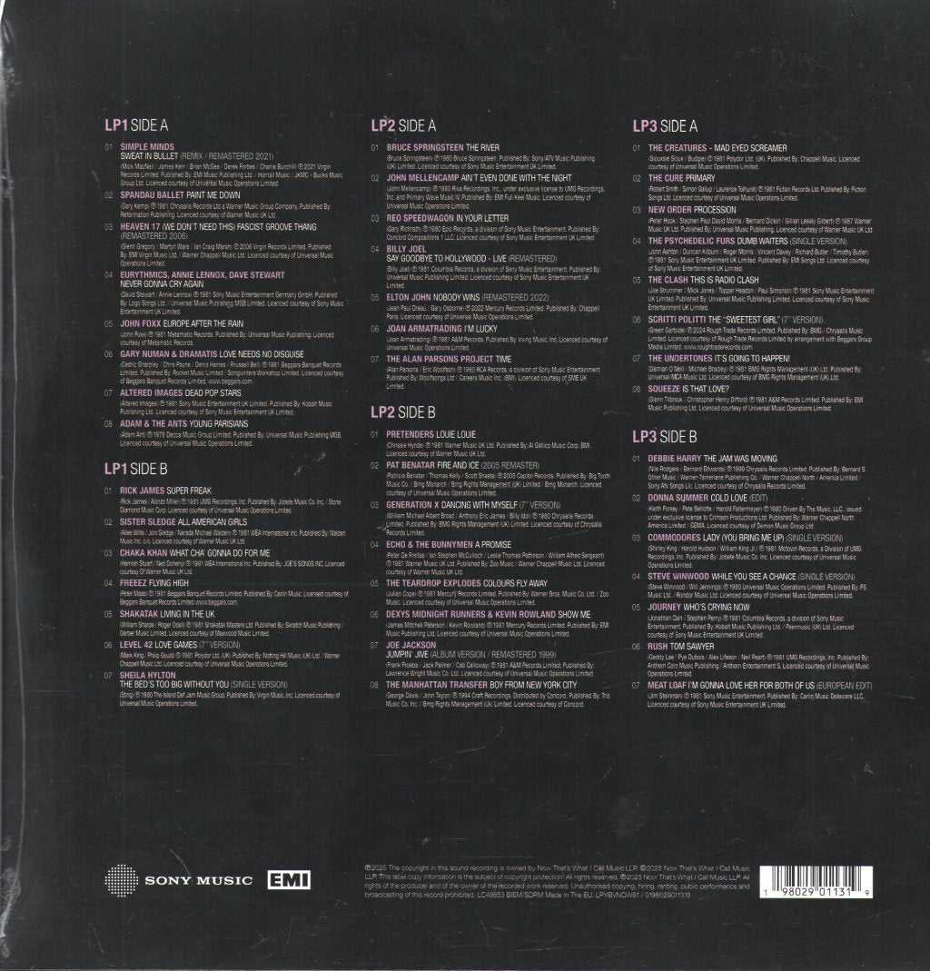 Various Artists - Now Yearbook the Vault: 1981 - Triple Lp