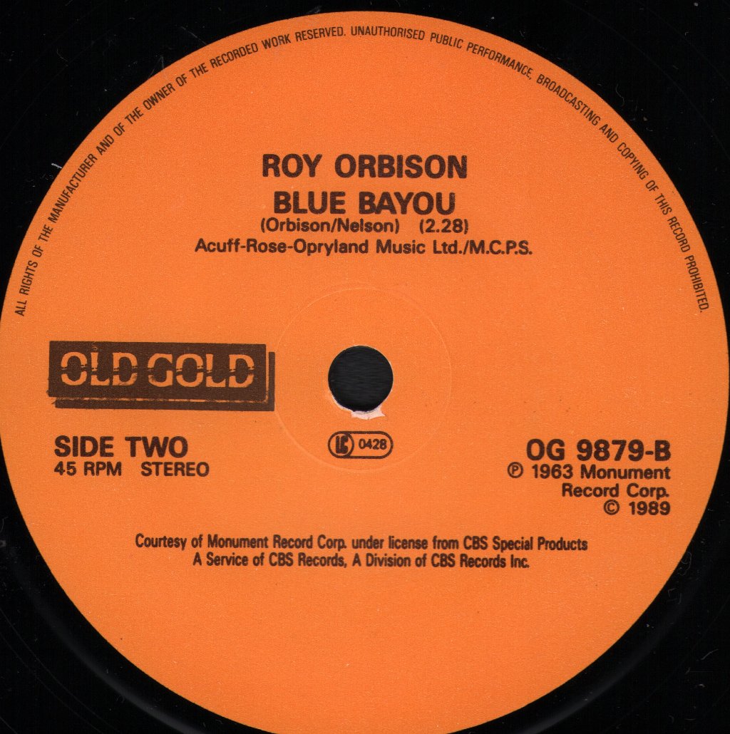 Roy Orbison - It's Over - 7 Inch