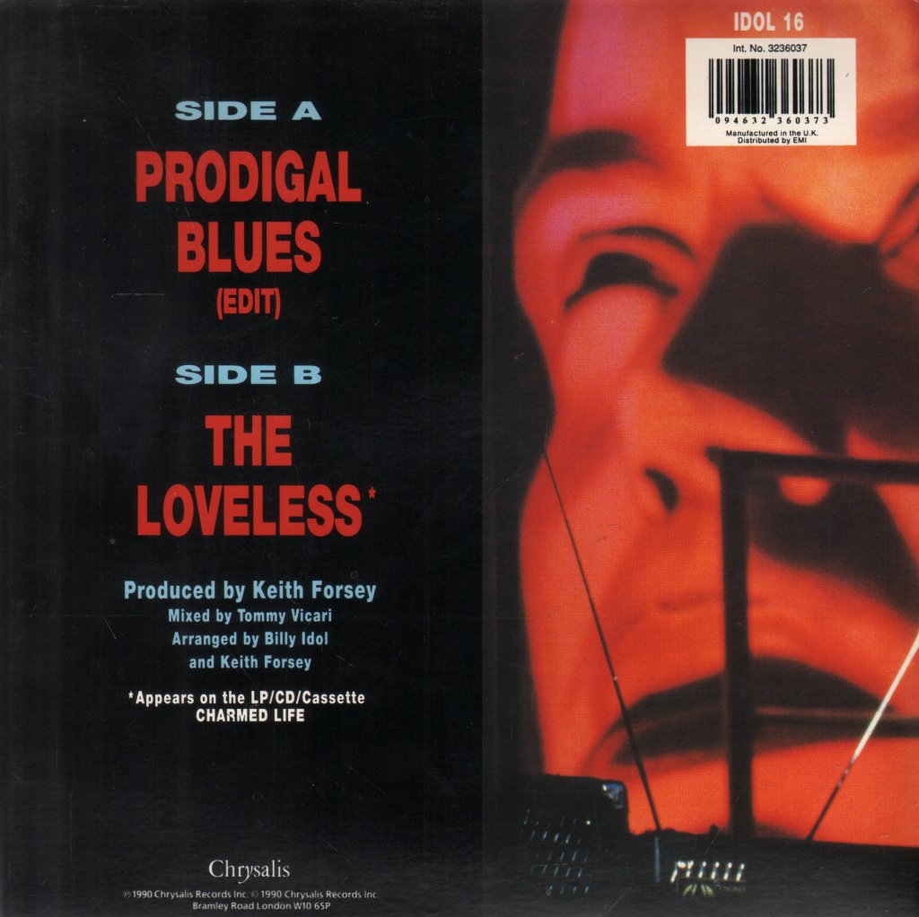 Billy Idol - Prodigal Blues - 7 Inch