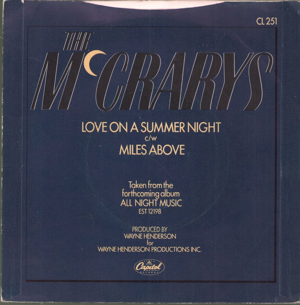 McCrarys - Love On A Summer Night - 7 Inch