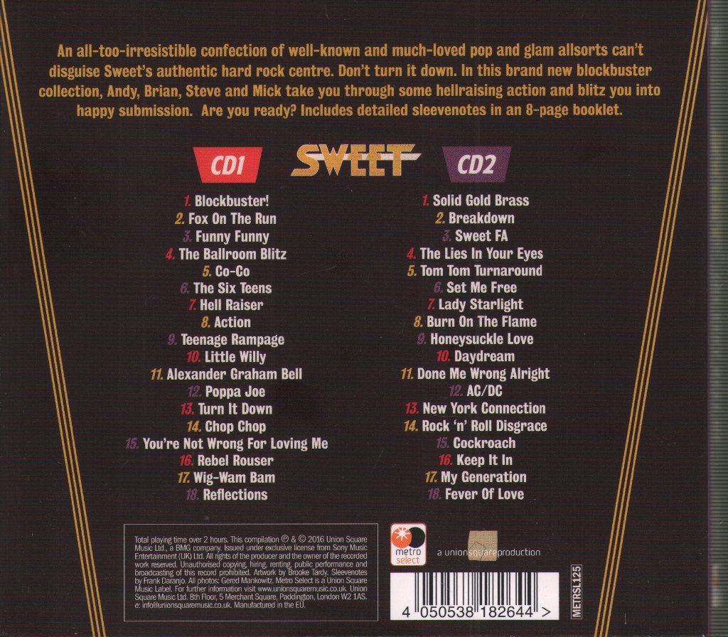 Sweet - Very Best Of - Double Cd