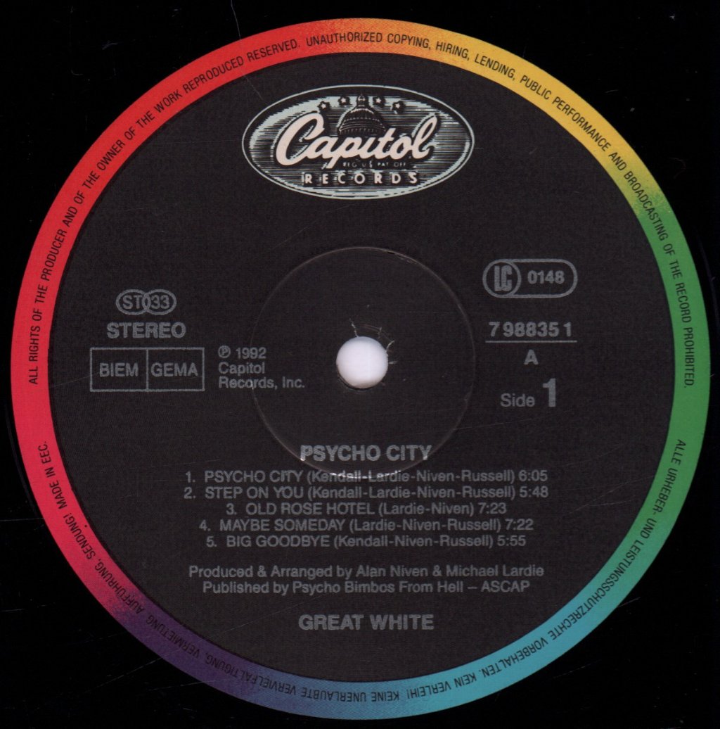 Great White - Psycho City - Lp