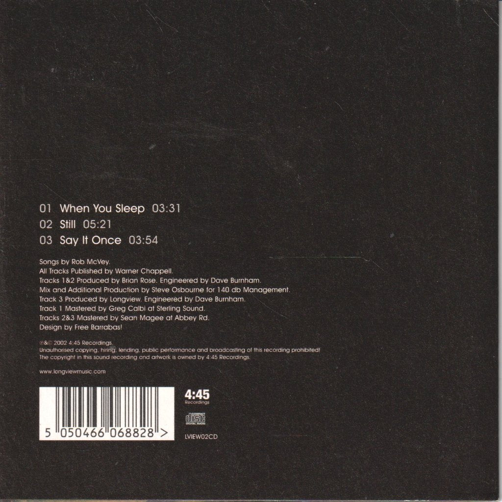 Longview - When You Sleep - Cd