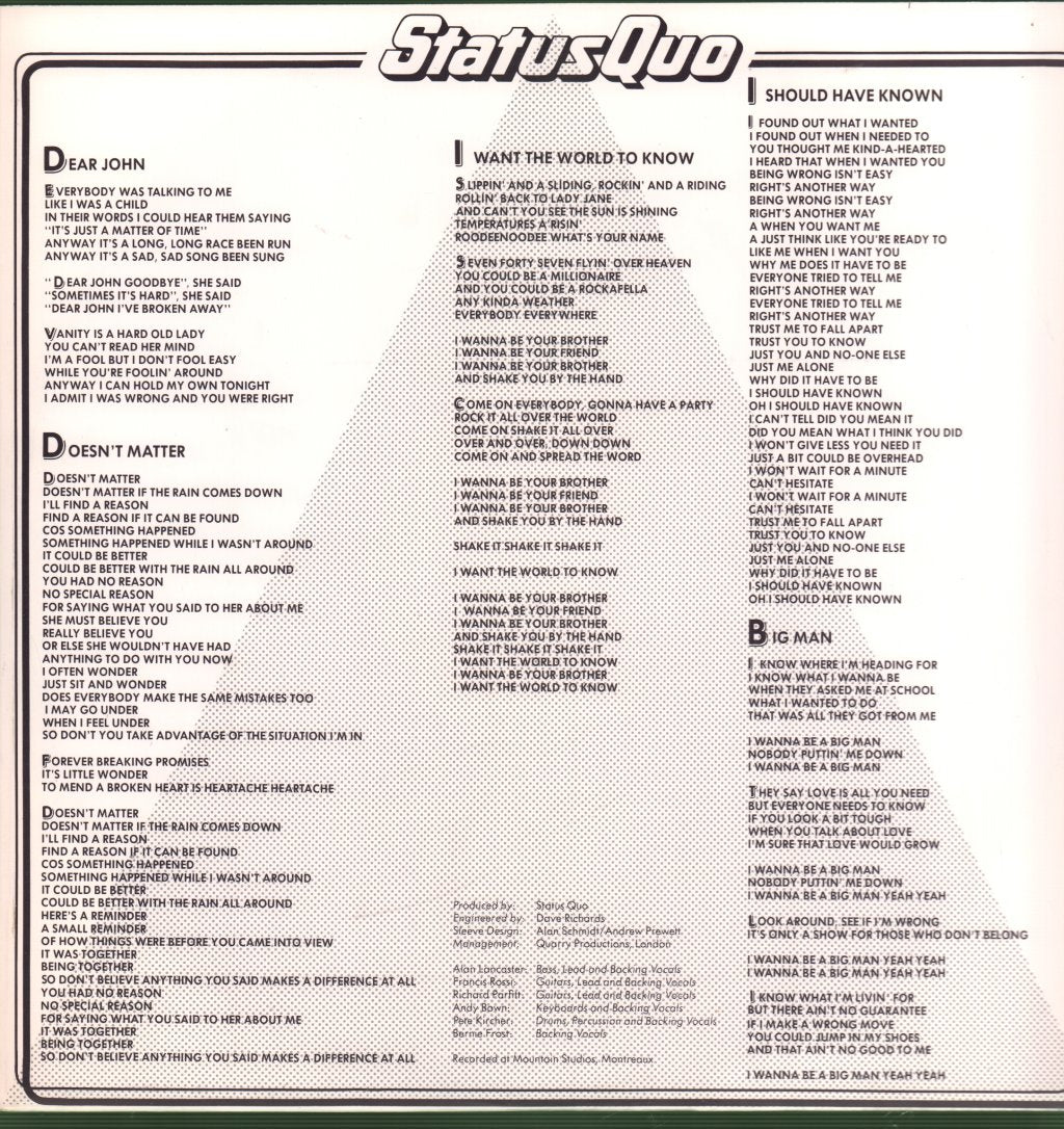 Status Quo - 1982 - Lp
