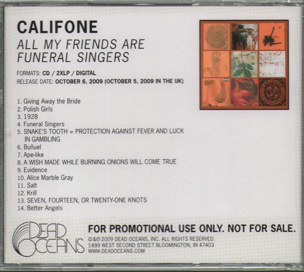 Califone - All My Friends Are Funeral Singers - Cd