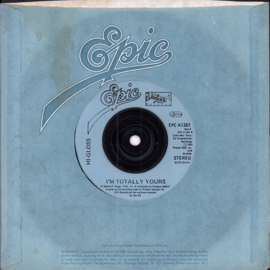 Hi Gloss - You'll Never Know - 7 Inch