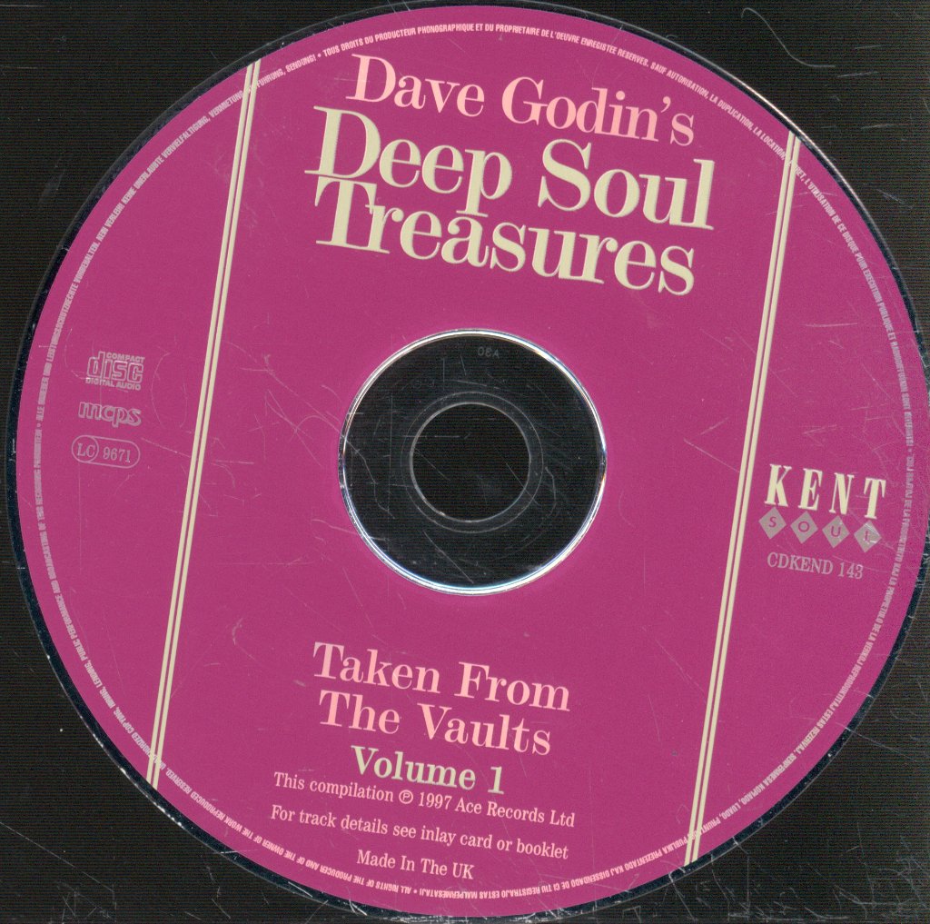 Various Artists - Dave Godin's Deep Soul Treasures (Taken From The Vaults...) (Volume 1) - Cd