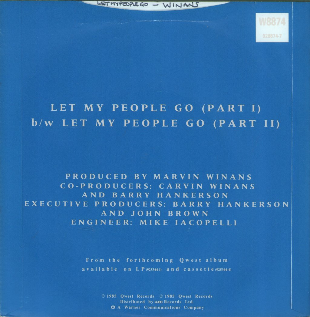 Winans - Let My People Go - 7 Inch