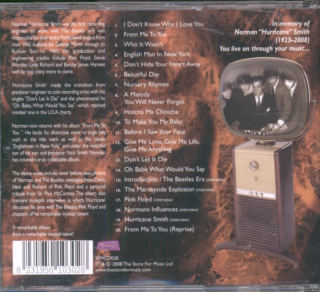Hurricane Smith - From Me To You - With My Stories - Cd