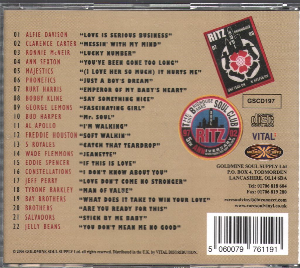 Various Artists - Northern Soul From The Ritz Brighouse - Cd