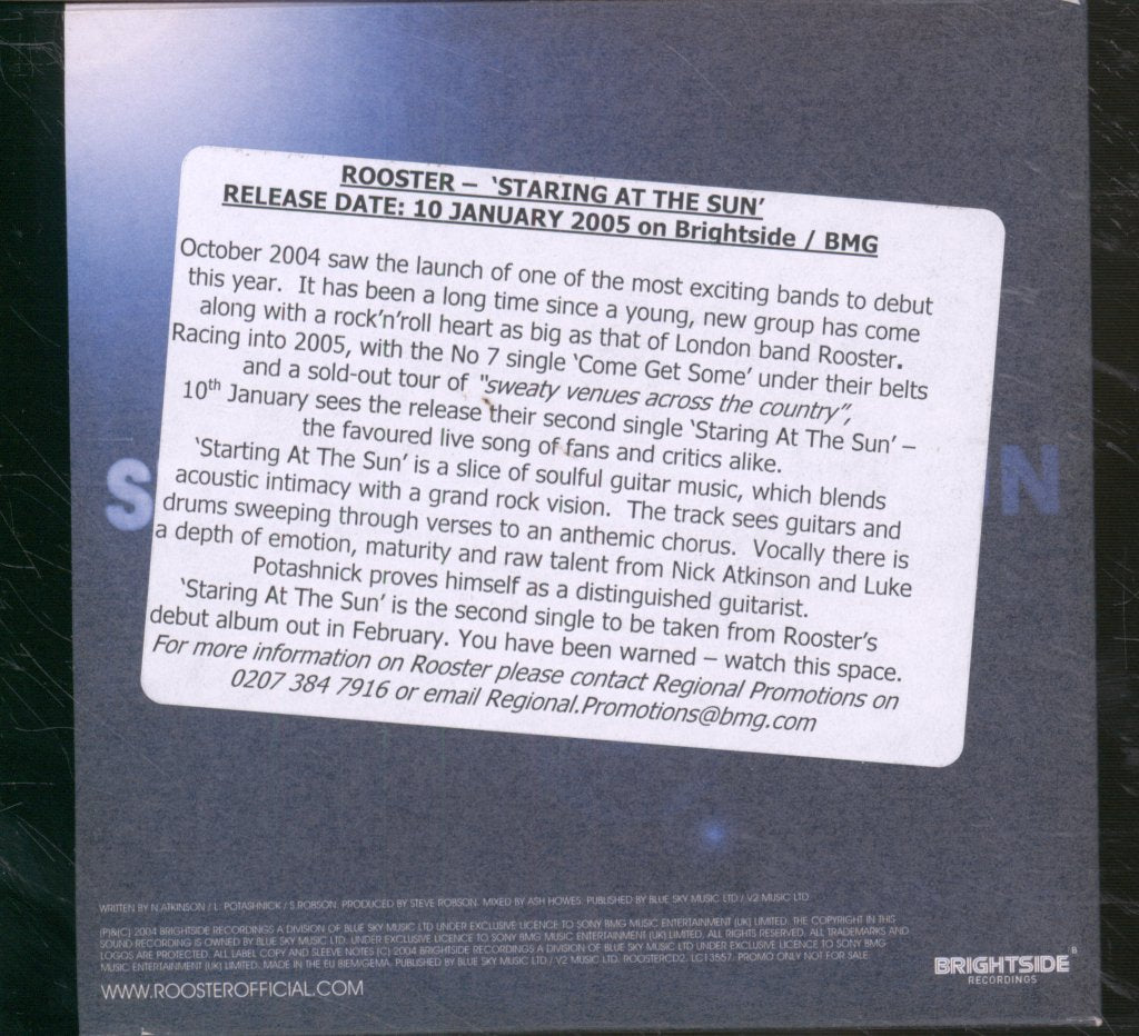 Rooster - Staring At The Sun - Cd