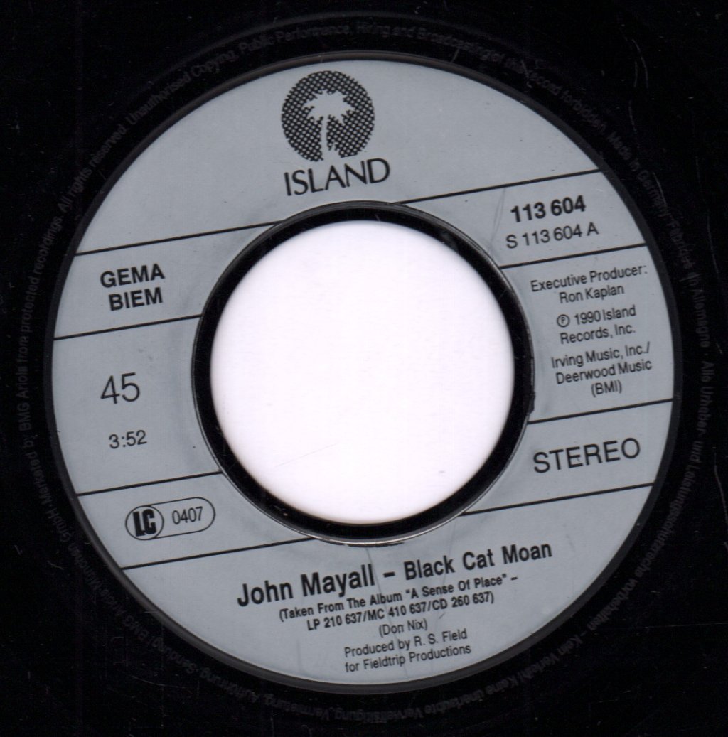 John Mayall - Black Cat Moan - 7 Inch