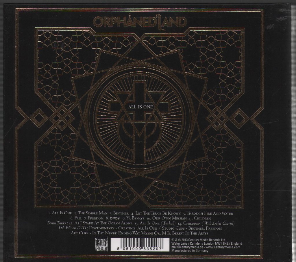Orphaned Land - All Is One - Cd/Dvd