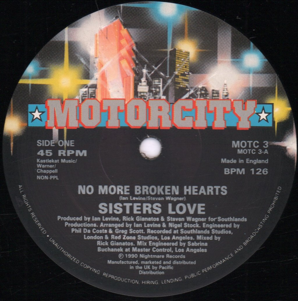 Sisters Love - No More Broken Hearts - 12 Inch