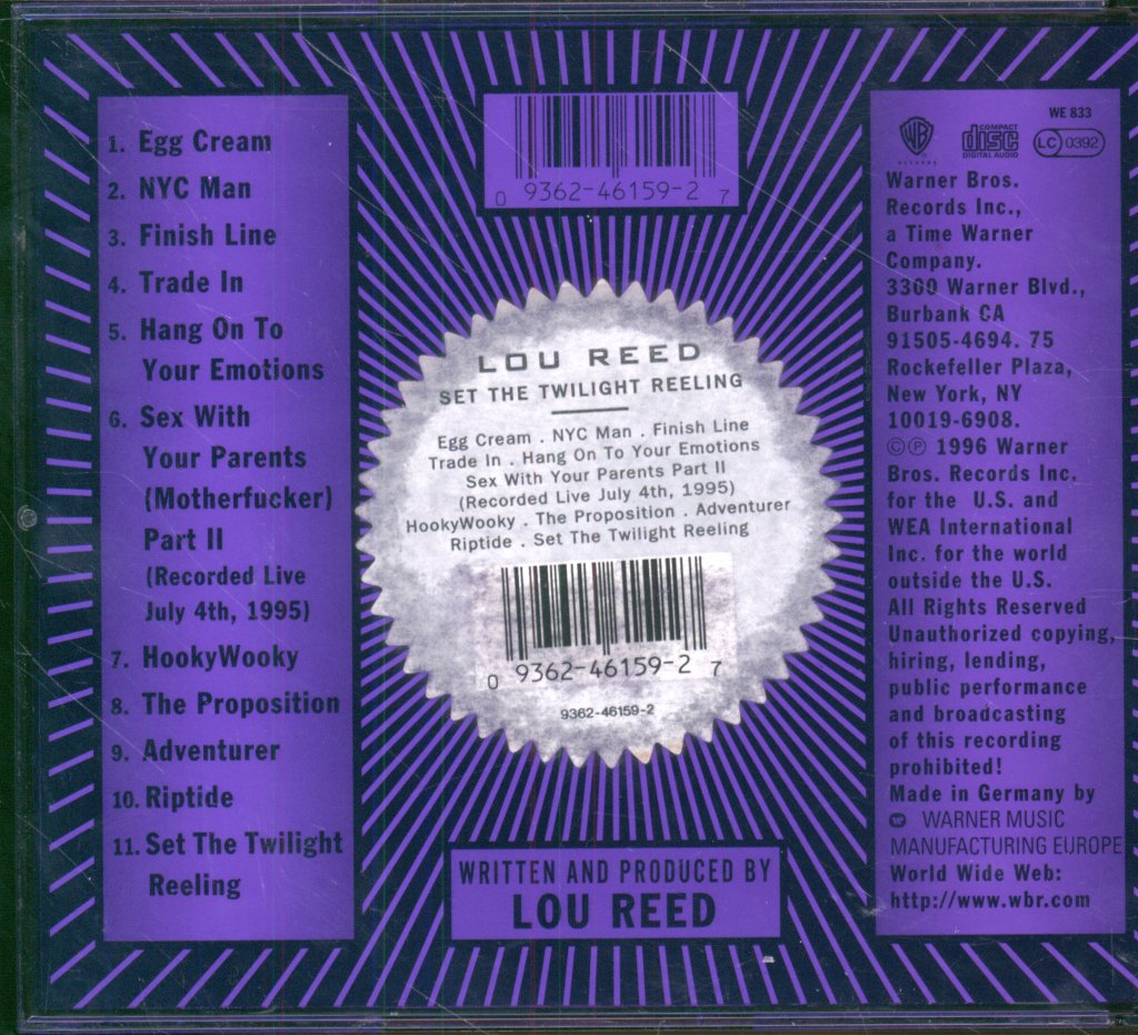 Lou Reed - Set The Twilight Reeling - Cd