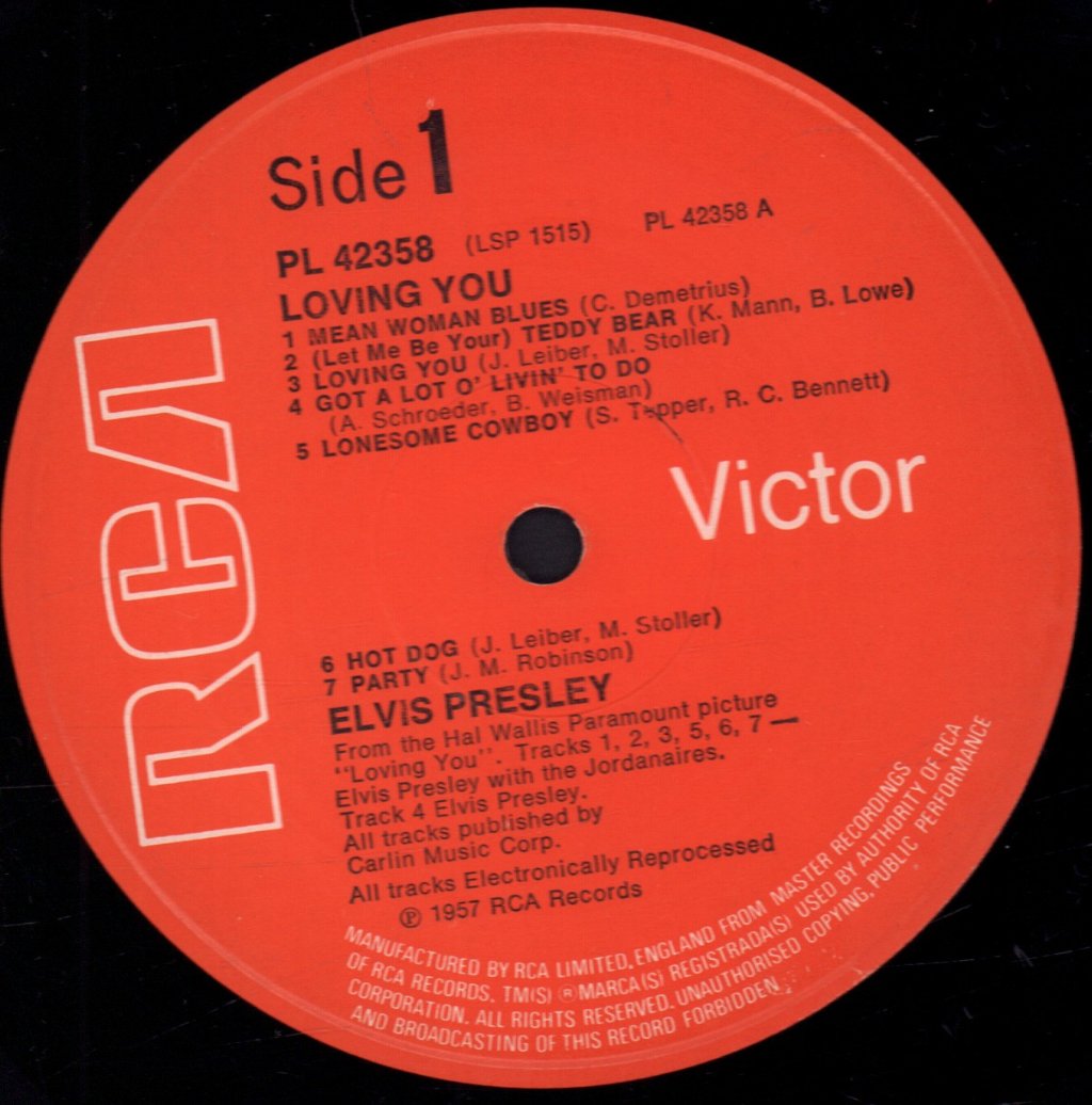 Elvis Presley - Loving You - Lp