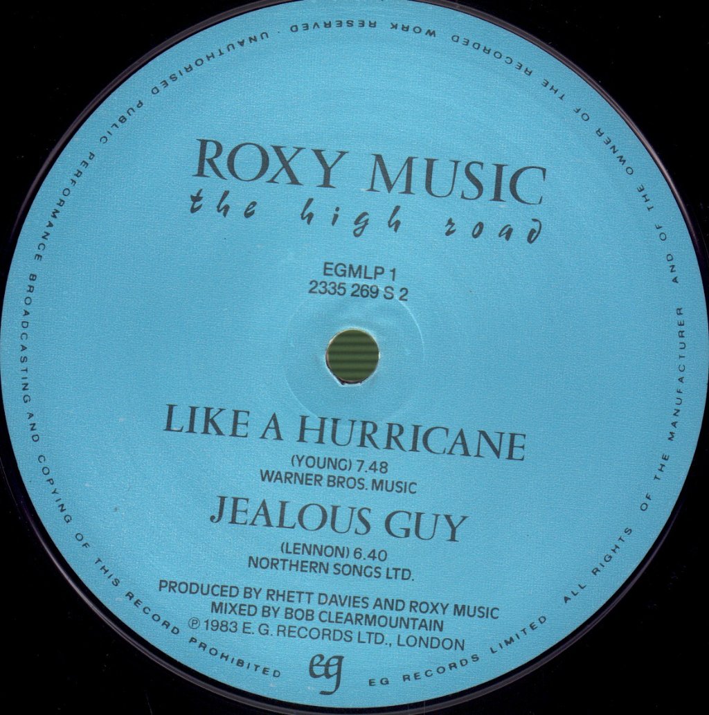 Roxy Music - High Road EP - 12 Inch