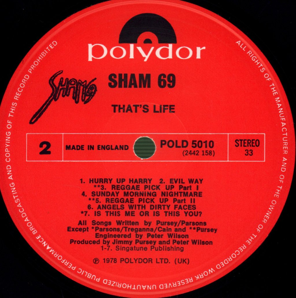 Sham 69 - That's Life - Lp