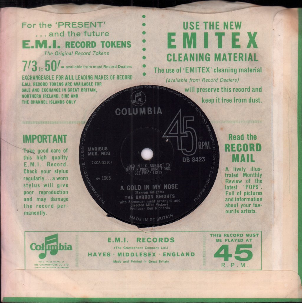 Barron Knights - I Will Never Marry - 7 Inch