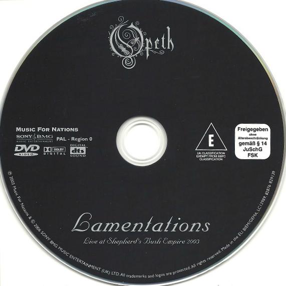 Opeth - Lamentations - Live At Shepherd's Bush Empire 2003 - Dvd