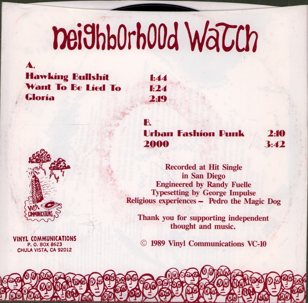 Neighborhood Watch - Now Hiring (Smiling Faces) - 7 Inch