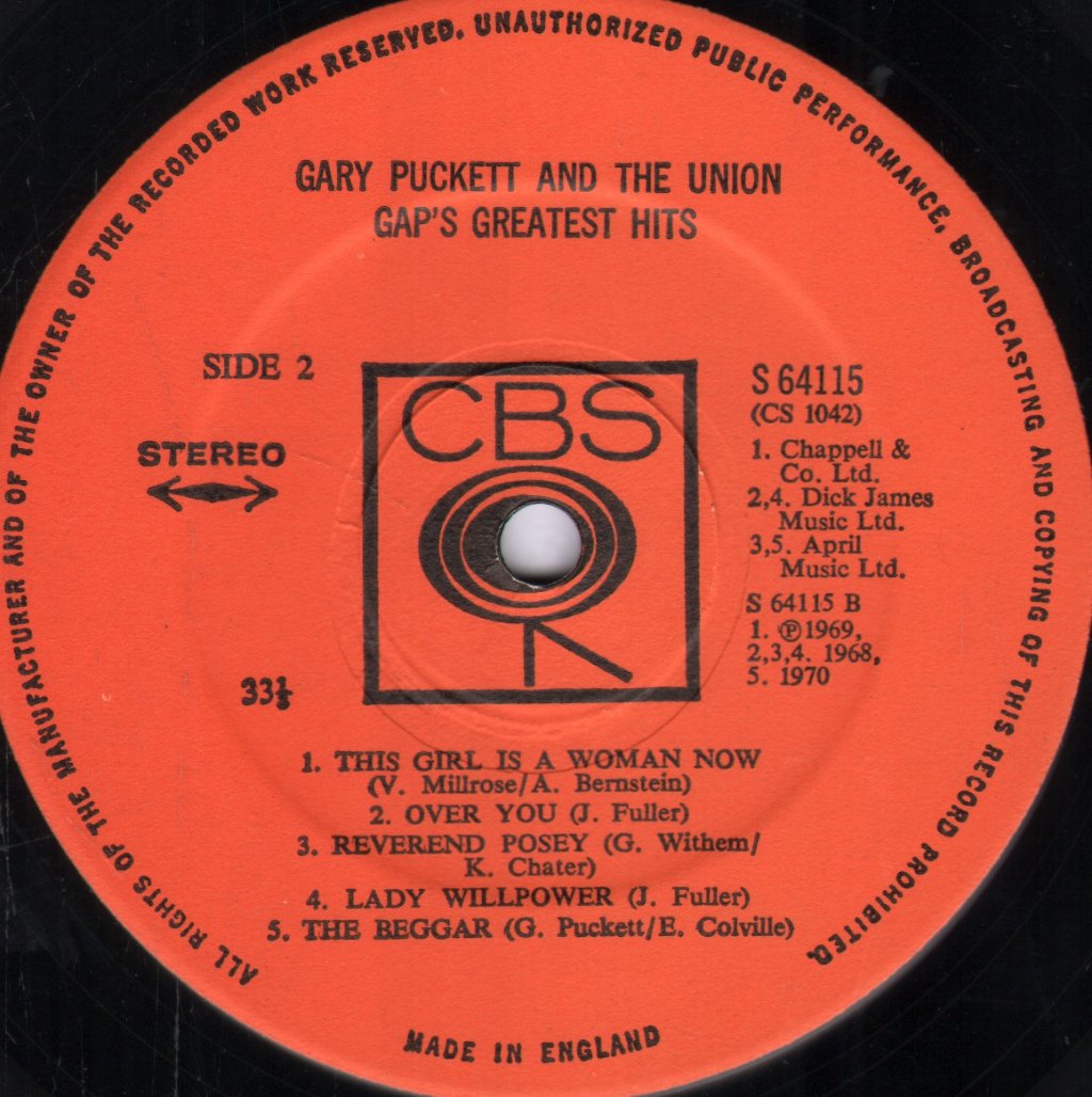 Gary Puckett And The Union Gap - Greatest Hits - Lp