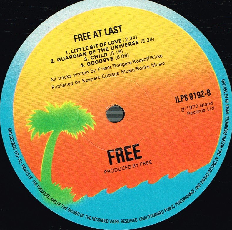 Free (Blues/Rock Group) - Free At Last - Lp