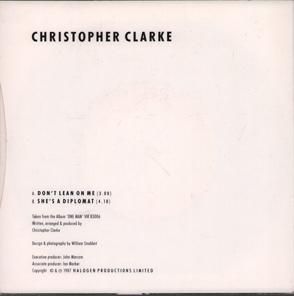 Christopher Clarke - Don't Lean On Me - 7 Inch