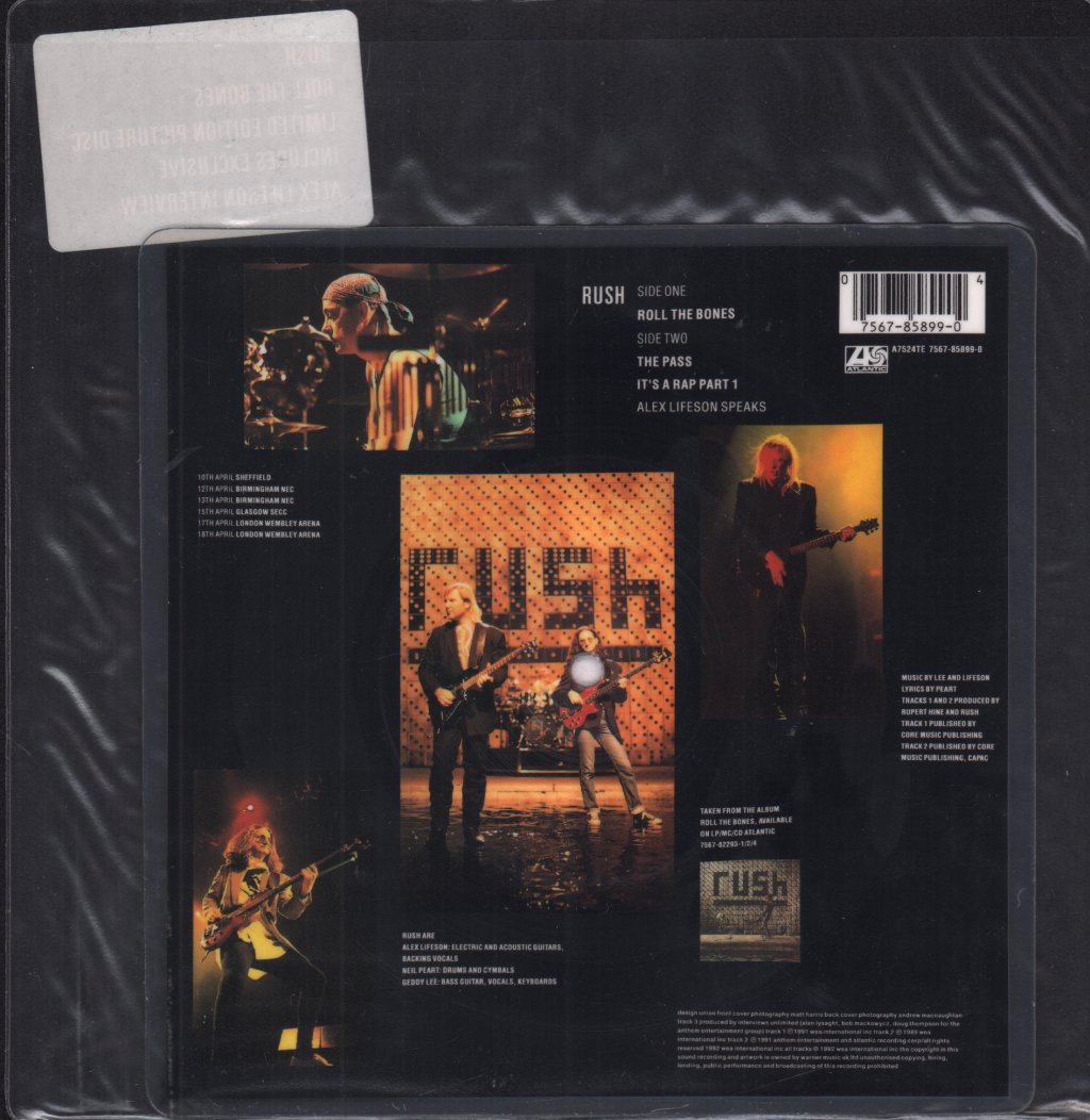 Rush - Roll The Bones - 7 Inch