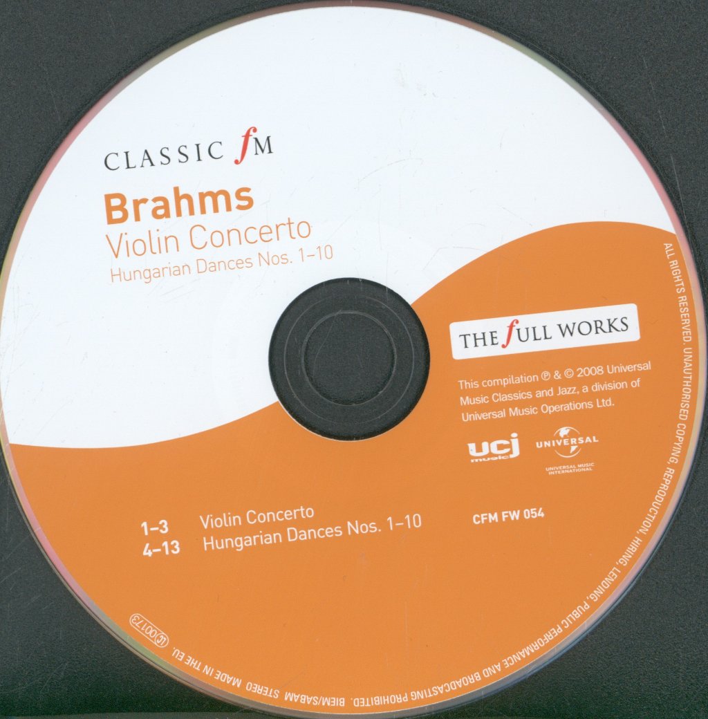 Johannes Brahms - Violin Concerto - Cd