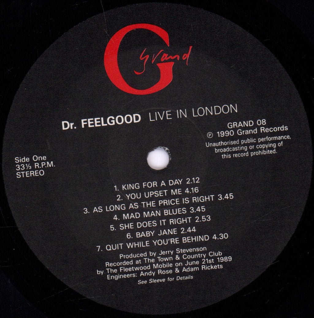 Dr Feelgood - Live In London - Lp
