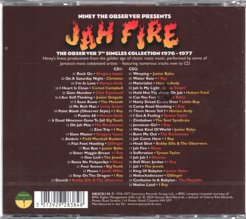 Niney The Observer - Jah Fire (The Observer 7" Singles Collection 1976-1977) - Double Cd