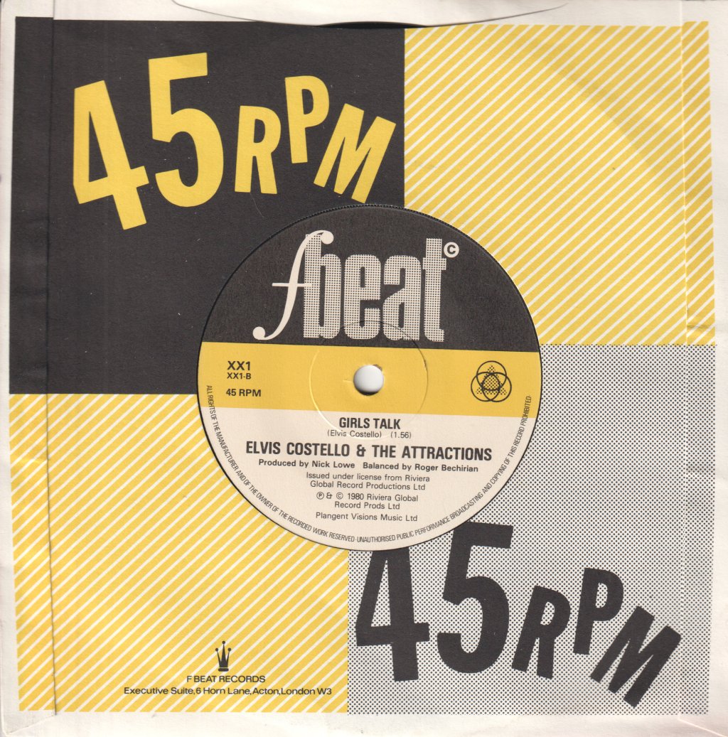 Elvis Costello & The Attractions - I Can't Stand Up For Falling Down - 7 Inch