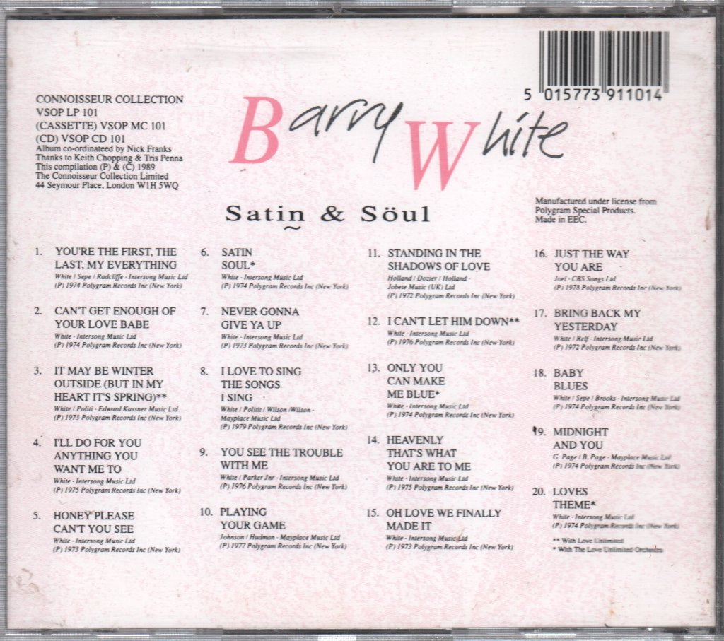 Barry White - Satin & Söul - Cd