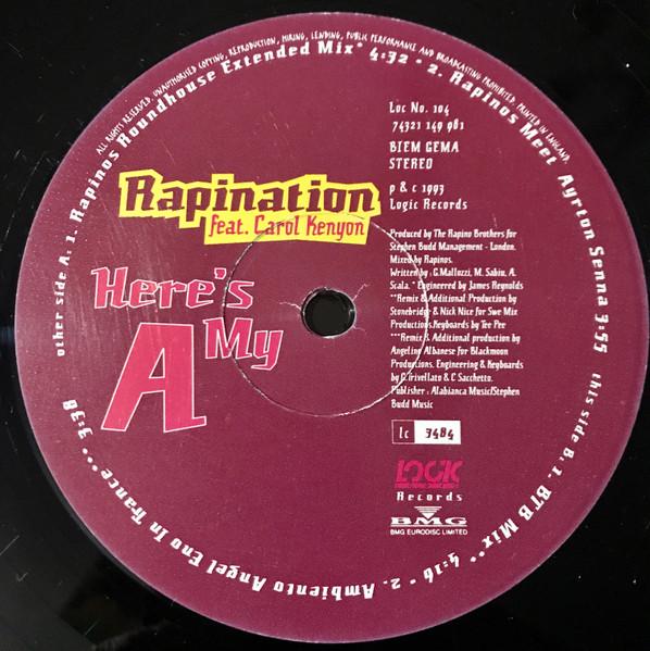 Rapination Feat. Carol Kenyon - Here's My A - 12 Inch