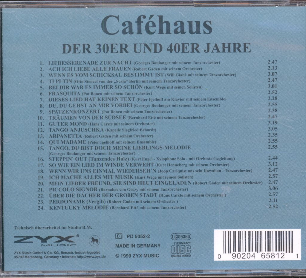 Various Artists - Caféhaus Der 30er Und 40er Jahre - Cd