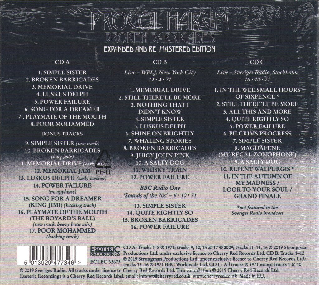 Procol Harum - Broken Barricades - Cd Set