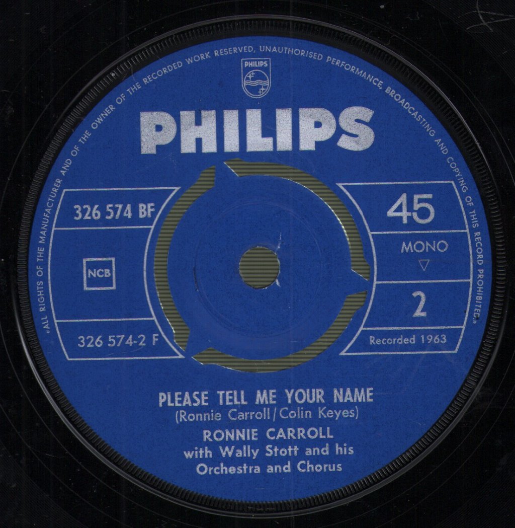 Ronnie Carroll - Say Wonderful Things To Me - 7 Inch