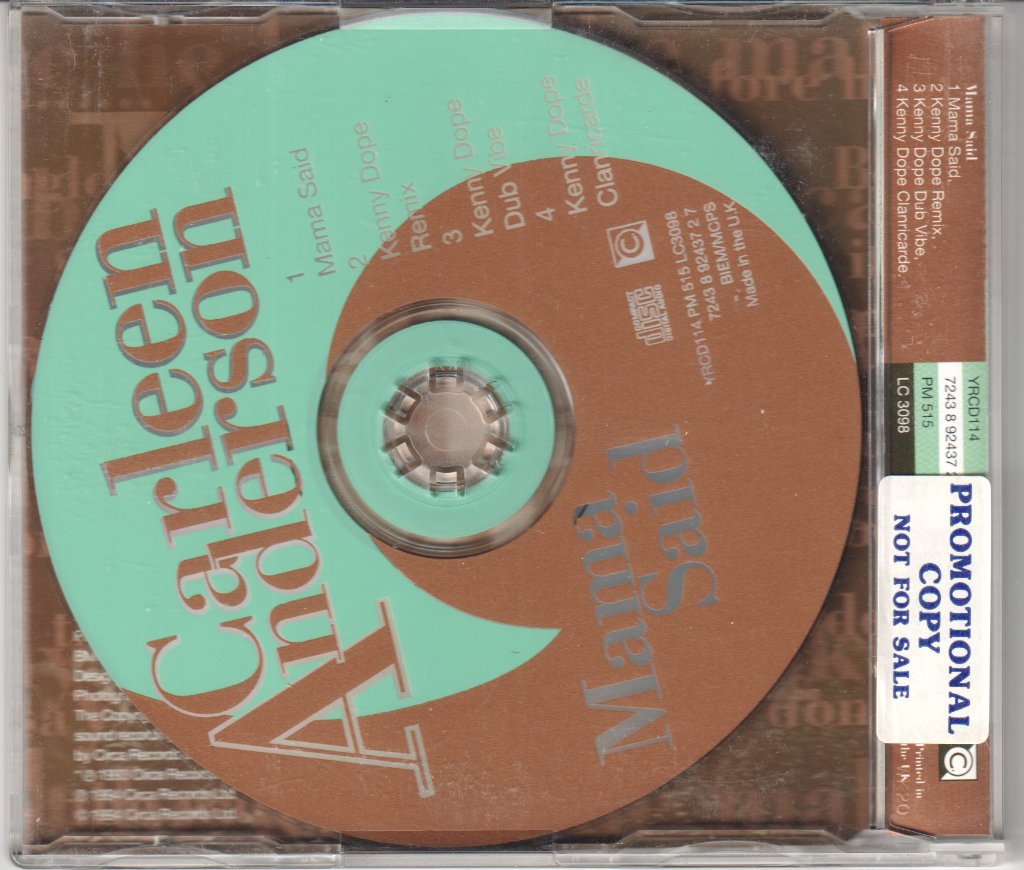 Carleen Anderson - Mama Said (Kenny Dope Mixes) - Cd