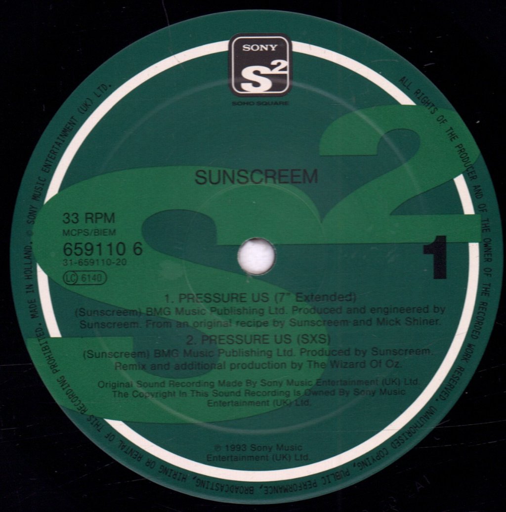 Sunscreem - Pressure Us - 12 Inch